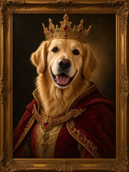 Example: Royal Pet Portrait